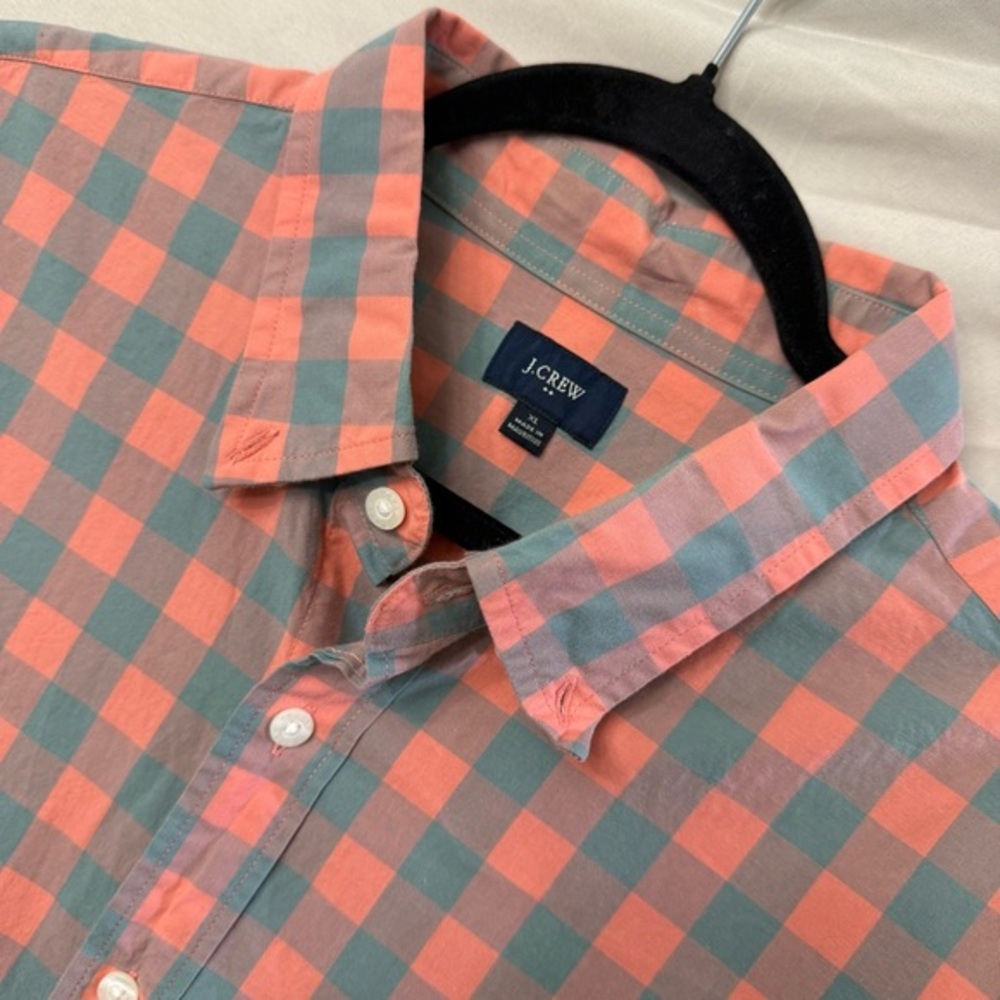 J.CREW Men's XL Long Sleeve Button-Down Shirt Checkered Check Plaid Dress‎ Shirt